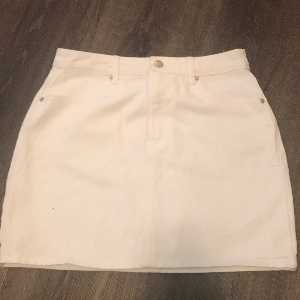 White Denim Skirt